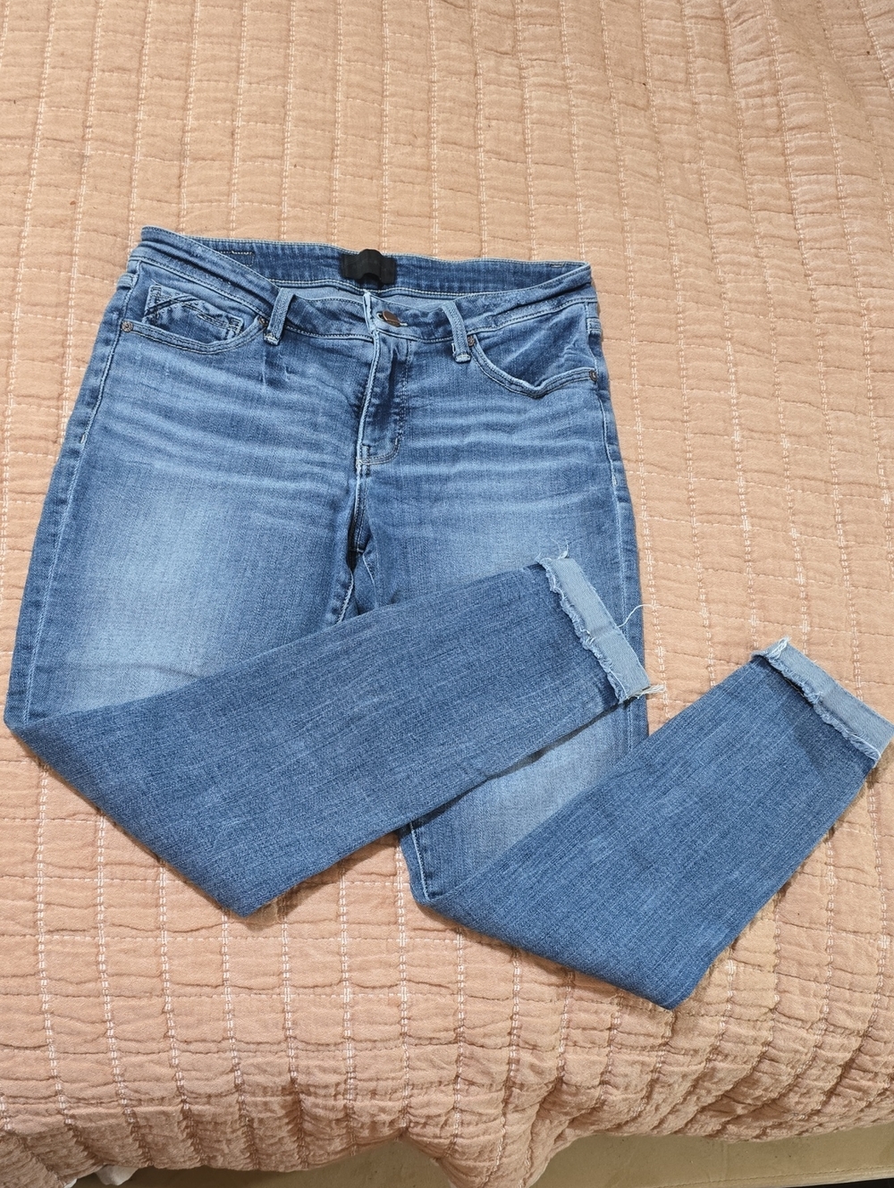 Buckle Black Blue Ankle Skinny Crop Jeans